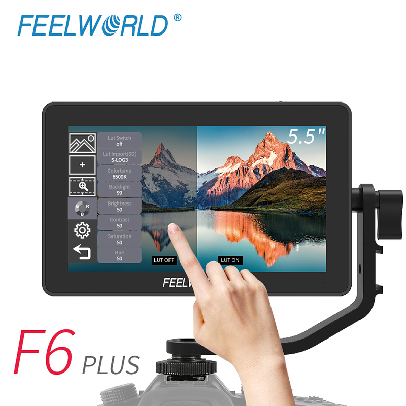 Монитор для камеры FEELWORLD F6 PLUS, 5,5 дюйма, IPS FHD 1920x1080, 4K