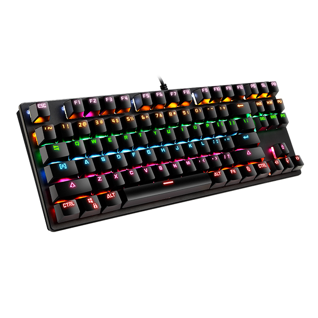 Водонепроницаемая Механическая игровая клавиатура с RGB-подсветкой, 87 клавиш