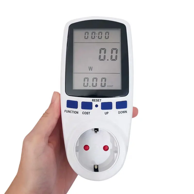 elligent home energy saving wattmeter plug EU type digital plug energy power meter socket with electricity usage monitors