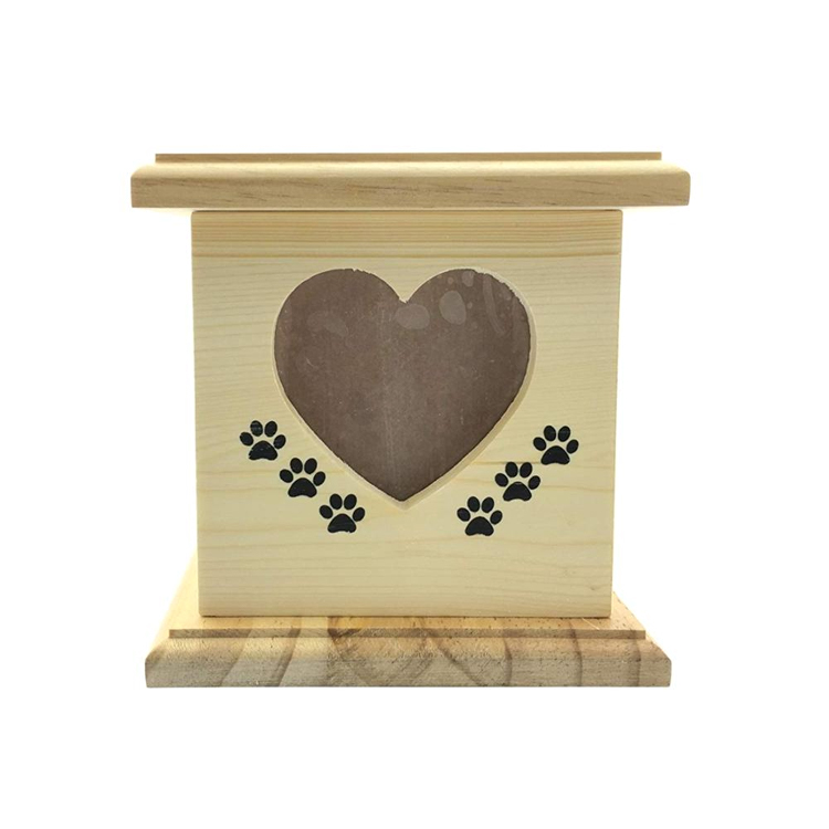 Wholesale customized pet urns wooden box with pets picture