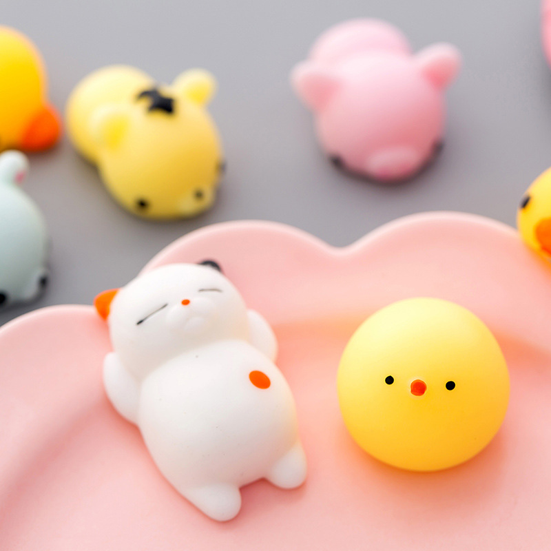 Act раньше мини ТПР мягкие кавайные игрушки-сквиши Mochi блестящие игрушки животные оптом