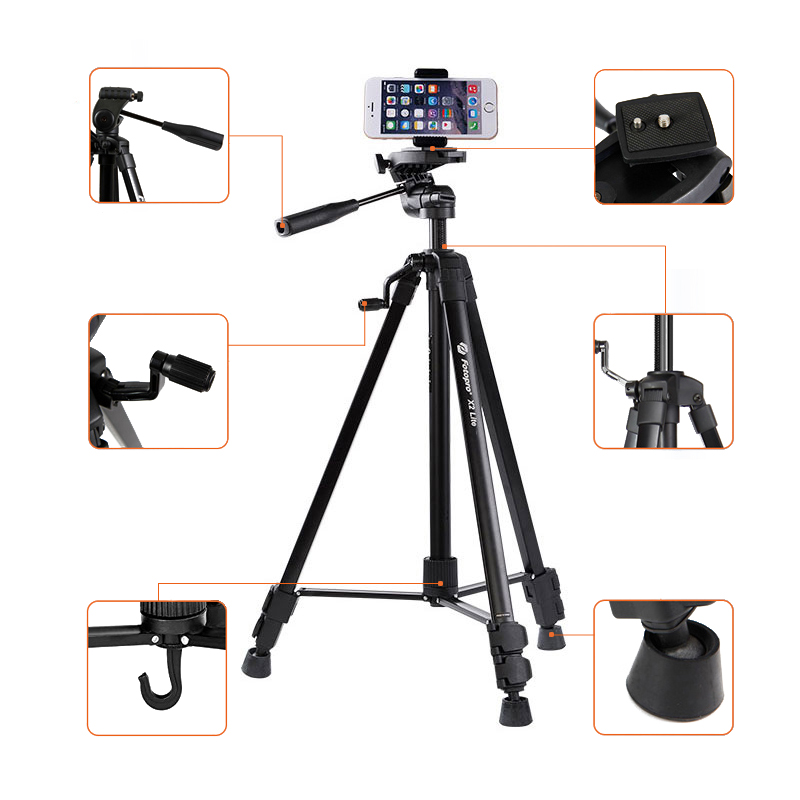 Легкий штатив для камеры Fotopro 1,57 м для смартфона DSLR