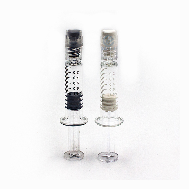 Hot Selling Medical Grade Luerlock with case packaging 1ml Glass Standard CBD Oil Syring