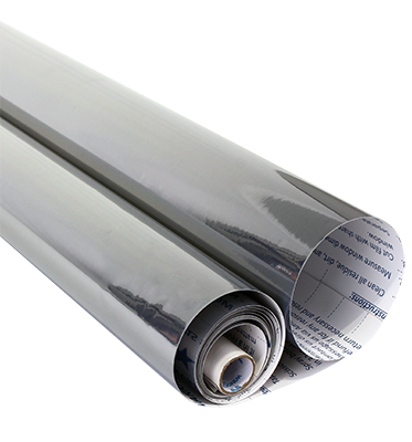 WINDOW WHIRL No Glue Silver Solar Control Mirror Tint Reflective Film