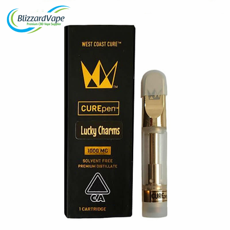 In Stock Wholesales West Coast Curepen Cartridge 0.8ml 1.0ml Ceramic Coil Cartridge 510 Vape Cartridge Never Leak