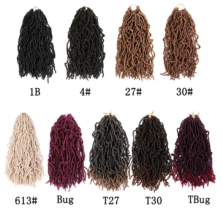 Wholesale Wave Sister Locs Synthetic Hair Crochet Braids African 18 inch New Locs Crochet Braid Hair Bohemia Locs Hair