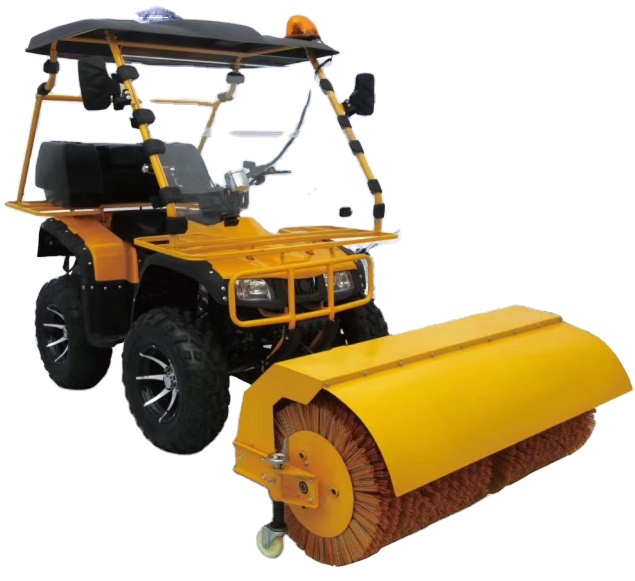 Hand push small snow thrower property school municipal Road winter gasoline snowplow