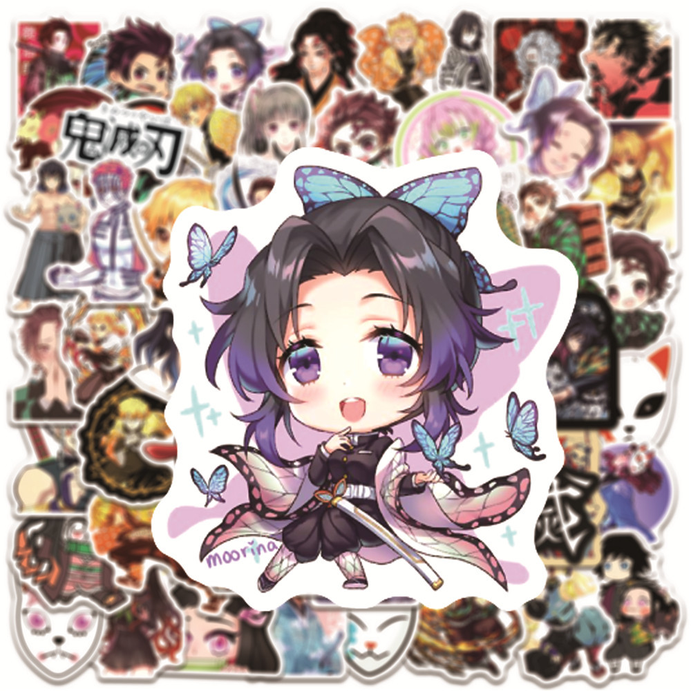 50 pcs Japan Anime Attack on Titan Waterproof Vinyl Die Cut Decorative Stickers for Car Motorcycle Bicycle Luggage