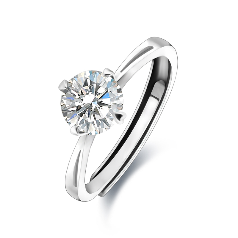 starsgem clear color 6.5mm 1 carat moissanite loose diamond Sterling silver 925 rings for women