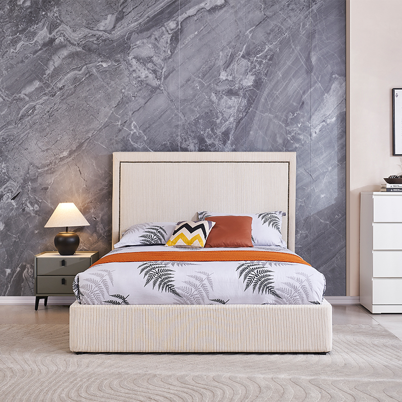 OEM ODM Customizable King-Size Home and Hotel Bedroom Furniture Soft Upholstered Bed