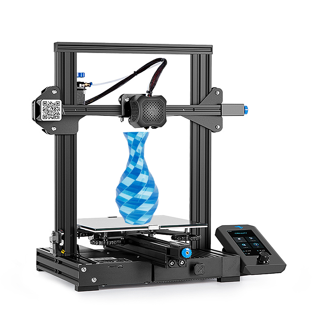 Creality Ender-3 V2 3d принтер со стеклянной кроватью, бесшумная печать, натяжитель цветного экрана, 220*220*250 мм CNC impresora 3d
