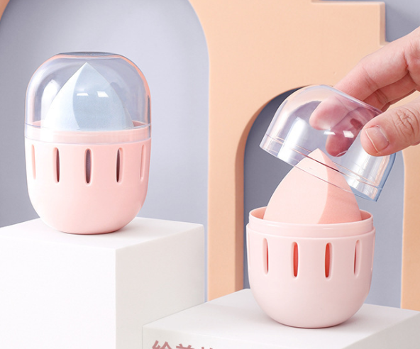 Plastic Cosmetic tool organizer Makeup sponge holder Blender Case Stand