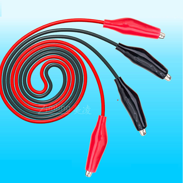 Bxon 1 пара туфли-лодочки красного, черного цветов; 22AWG 35 мм защищенный зажим «крокодил» кабель тестовые провода зажимы типа крокодил с проводом 100 см