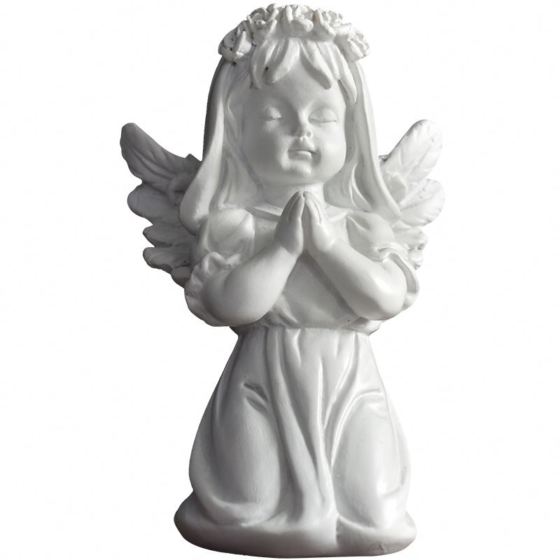 Dropship Wholesale White Home Decor Angel Statues Resin Garden Angel Statuette New Year Resin Souvenir Horse Craft
