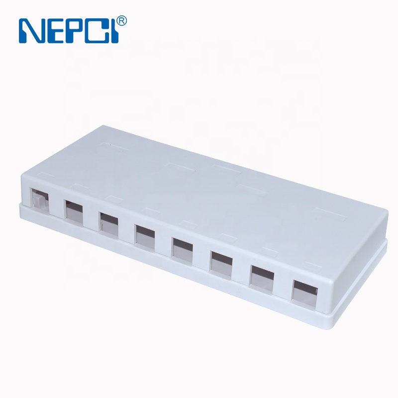 Nepci завод сетевая Соединительная коробка XJY-NE-140 8 портов пустой Ethernet RJ45 Keystone коробка для поверхностного монтажа