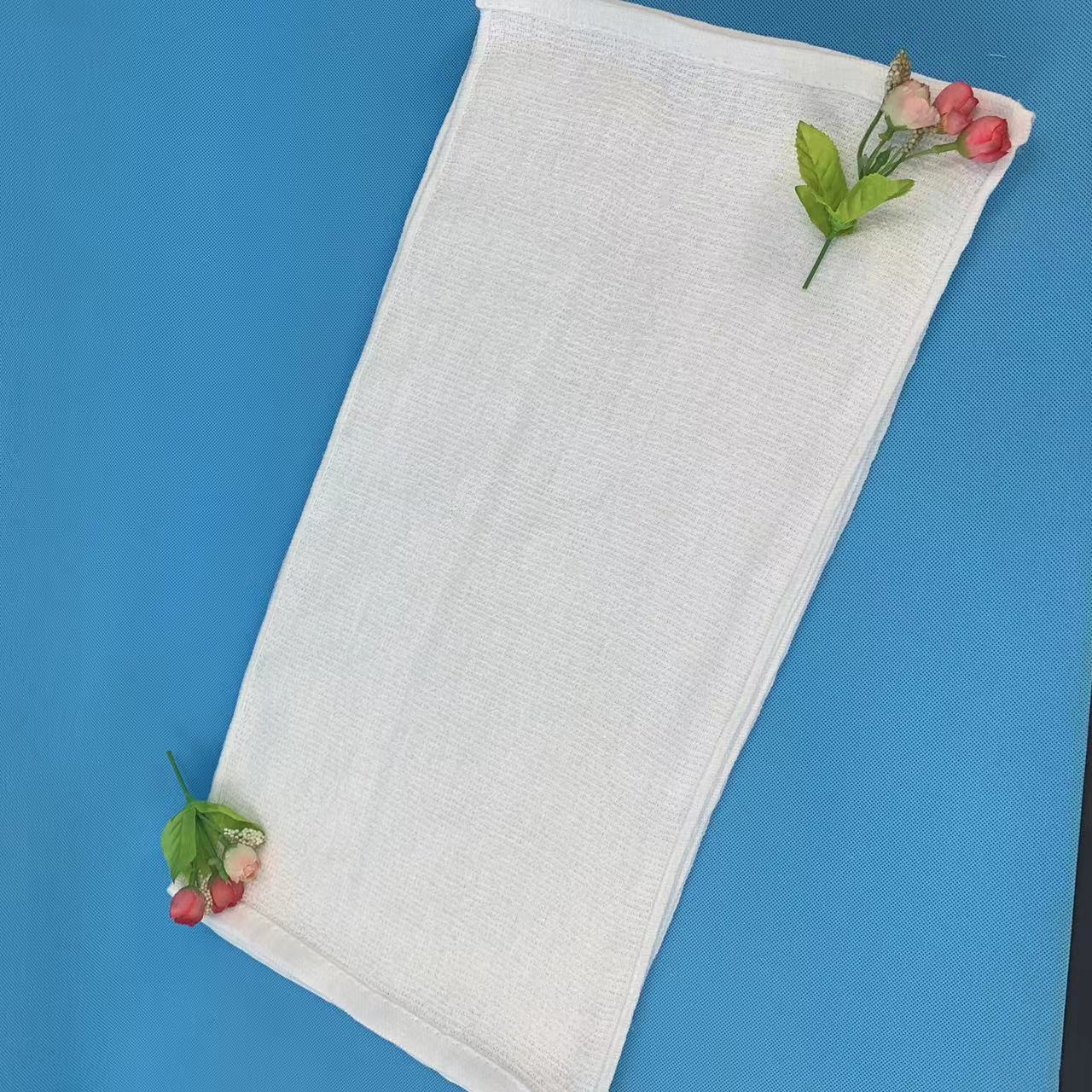 disposable hotel home white thin cotton face hand towel