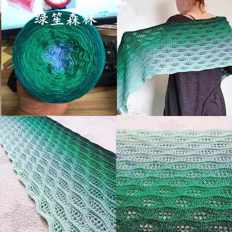 Крашенная пряжа торт пряжа 100g 200g 300 граммовые клубки для вязания крючком, пряжа вязальная 100% хлопчатобумажной пряжи