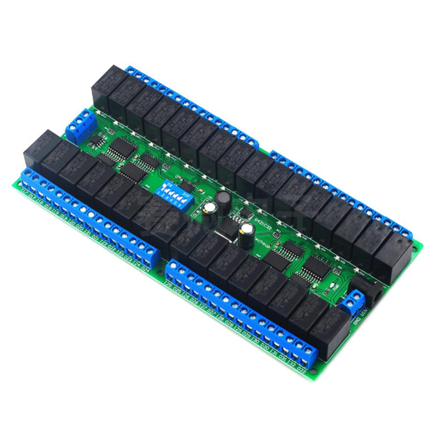 DXD ~ 12V 32 канала RS485 реле Modbus RTU модуль последовательного порта Переключатель дистанционного управления ПЛК контрольная панель