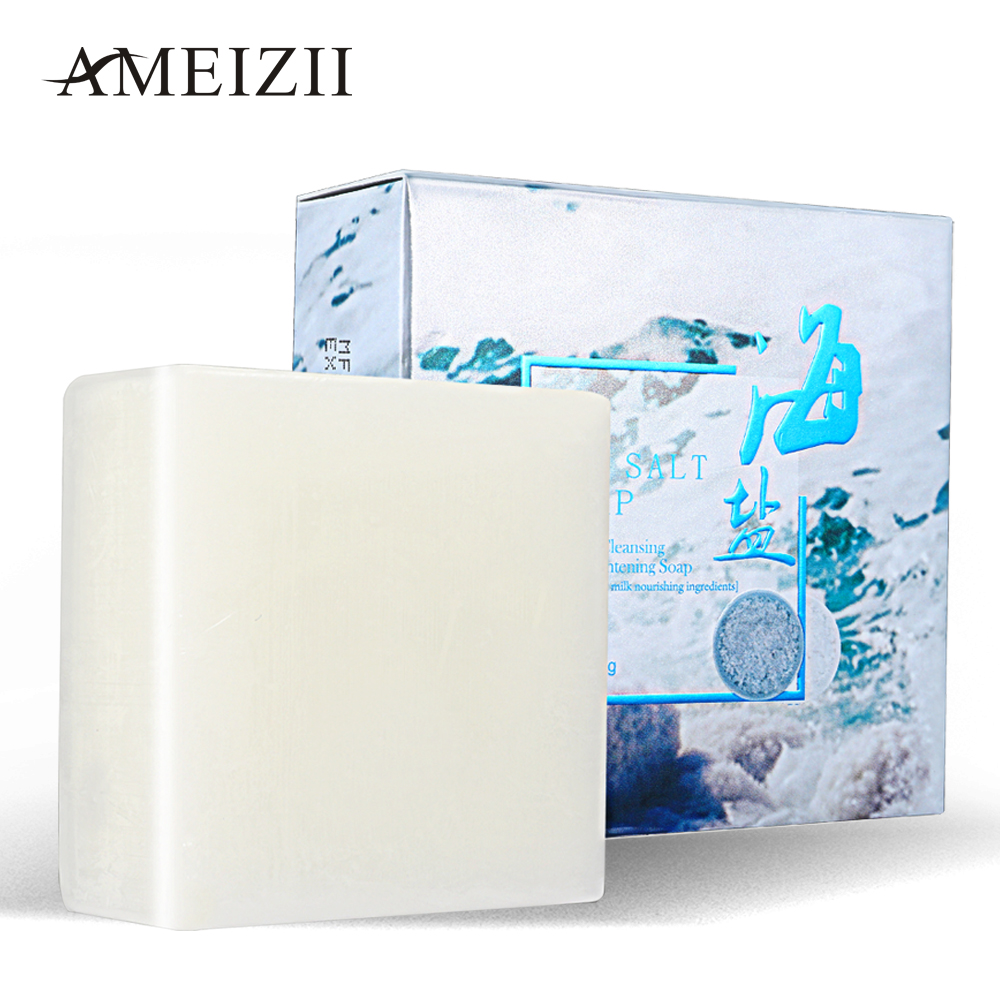Мыло AMEIZII с морской солью для личной гигиены, органическое мыло ручной работы для удаления прыщей, козьего молока, отбеливание кожи тела, мыло на основе seife