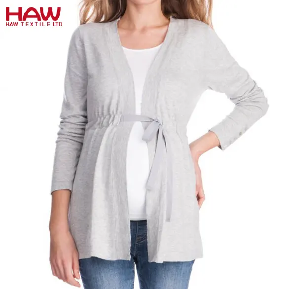 High Quality Maternity Long Sleeves With Buttons Lace-up Cardigan For Pregnant Nurse Women Sweaters