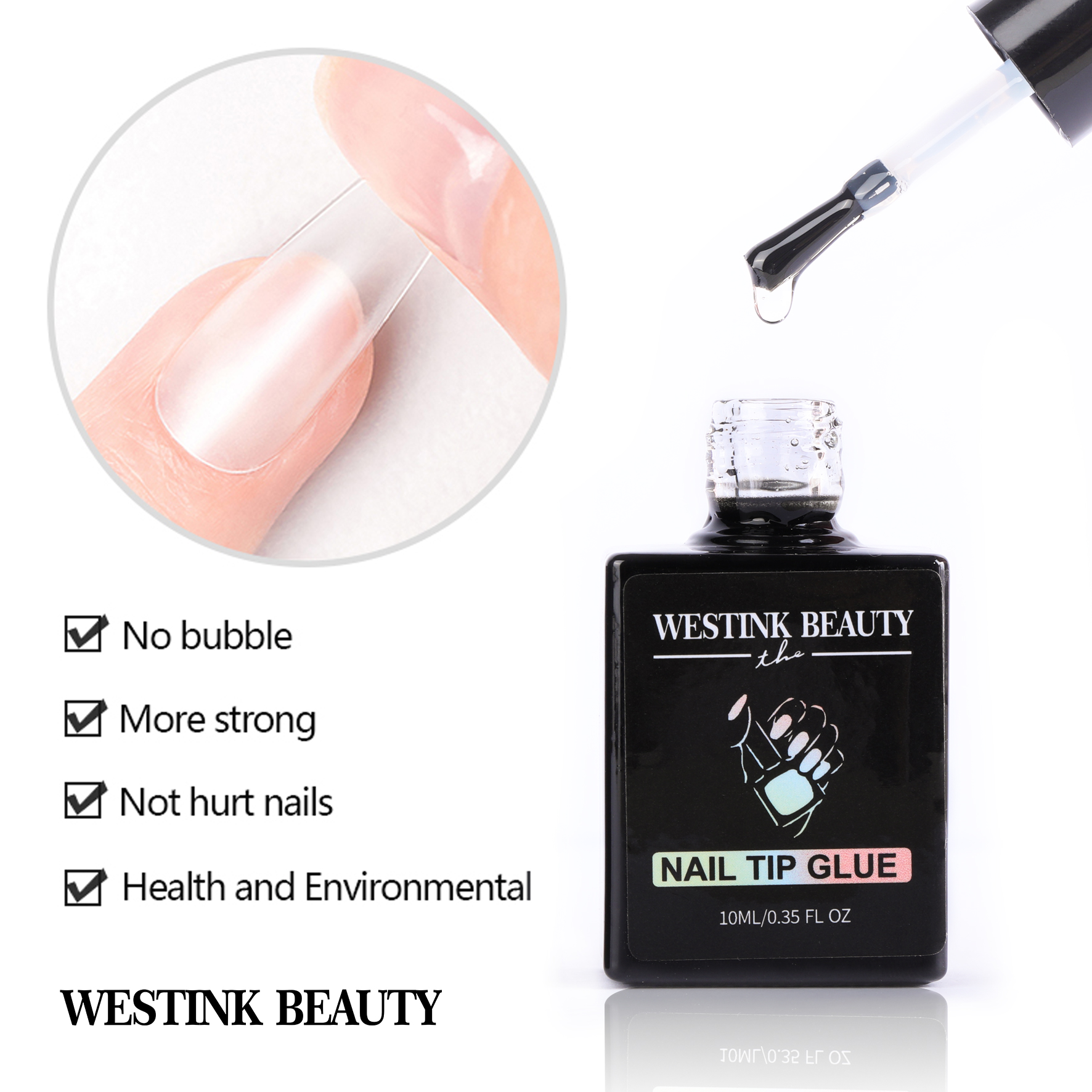 Кончики для ногтей Westink Beauty 10 мл, клей-гель, многофункциональный накладной клей для ногтей, Гель-лак для ногтей, клей для дизайна