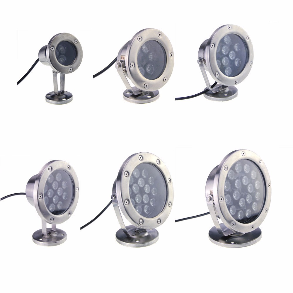 6 Вт/12 Вт/18 Вт/24 Вт/30 Вт/36 Вт Красный Зеленый Синий IP68 LED подводный аквариум бассейн аквариум RGB точечная лампа 12 В AC DC