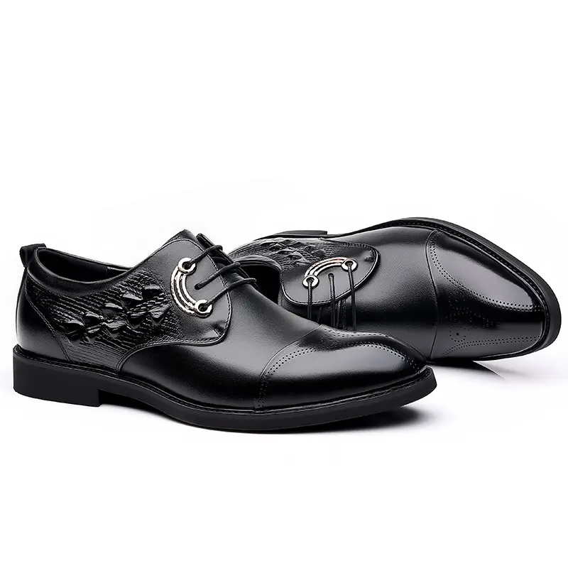2021 new hot sale British high-end leather shoes men's pointed toe business dress shoes