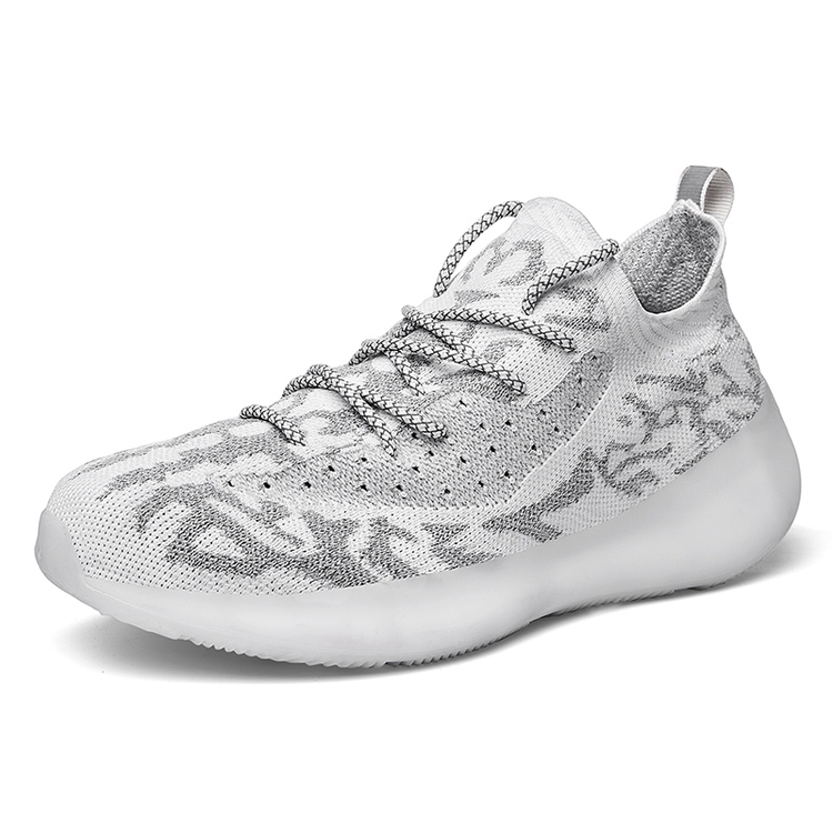 Top Quality New Design Shiny Knitted Mesh Running Sneaker Casual Shoes For Men And Women