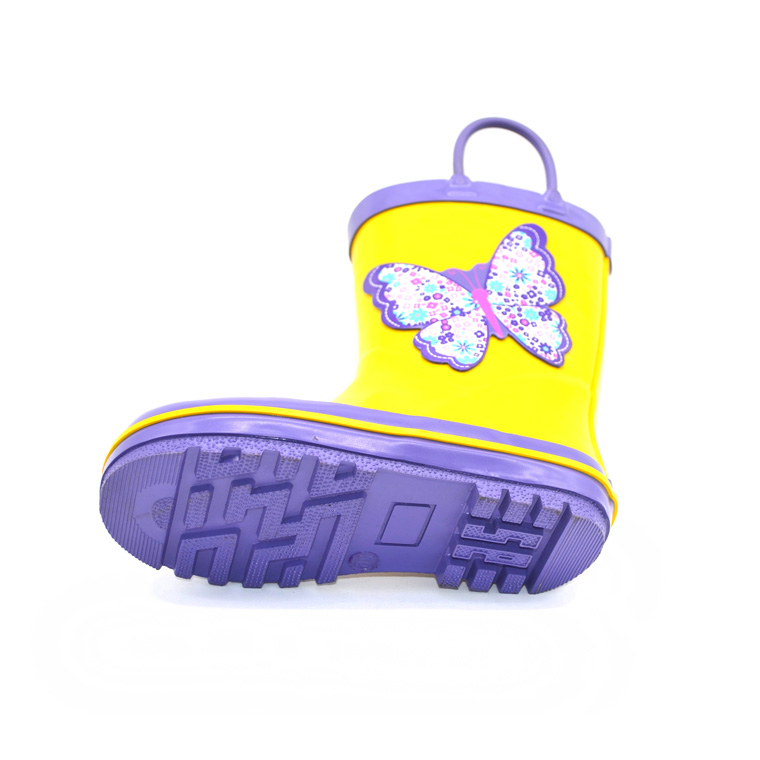 Toddler Girl Rain Boots Comfortable Natural Rubber Kids Rubber Rain Boots Shoes