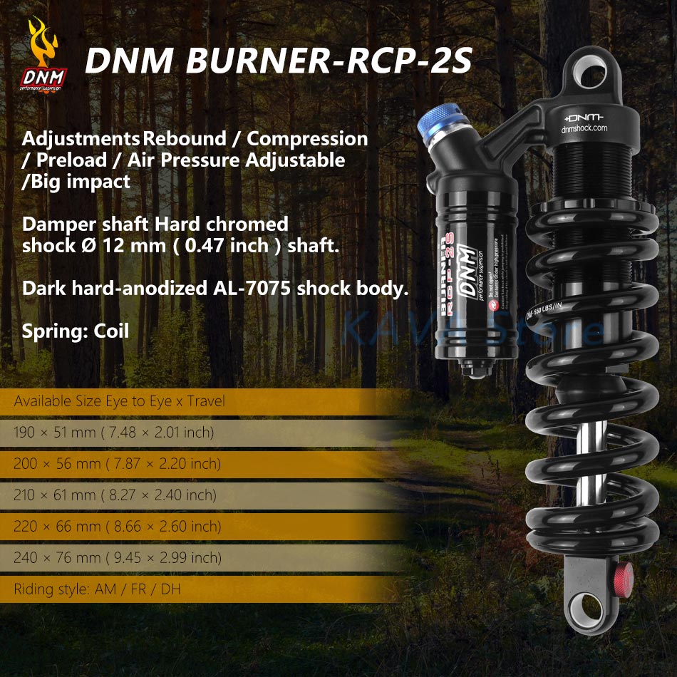 DNM/RCP-2S горный велосипед mtb DH Задний амортизатор 190 мм 200 м 210 мм 220 мм 240 мм 550 фунтов новой модели тип MTB велосипед задний амортизатор
