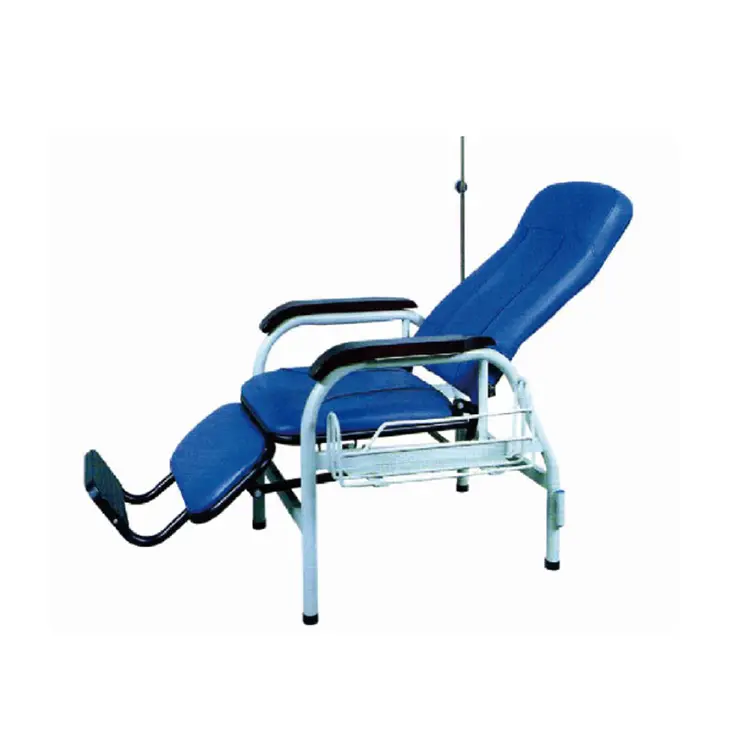 Hospital paitient infusion chair with foot and arm rest