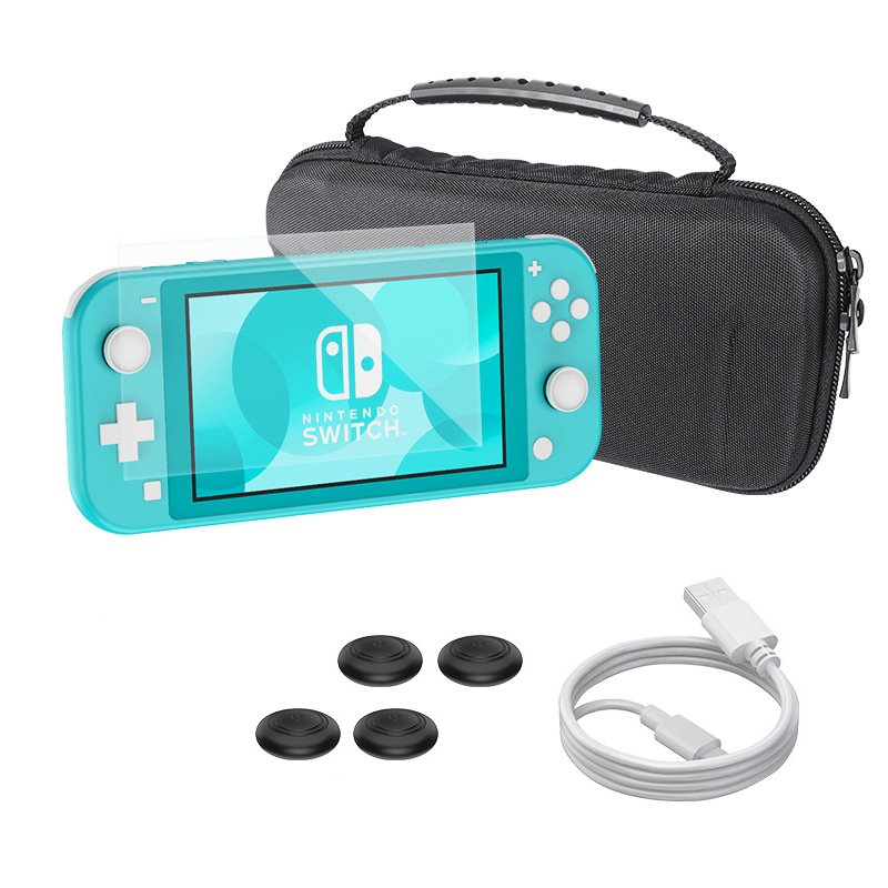 Новейший комплект для хранения lite Switch 9 в 1, защитный чехол для зарядного кабеля со стальной пленкой, клавишный колпачок для Nintendo Switch Lite
