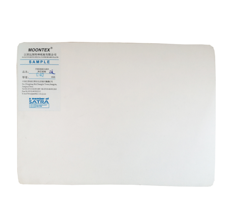 White 0.4mm hard fiber cellulose bag lining material