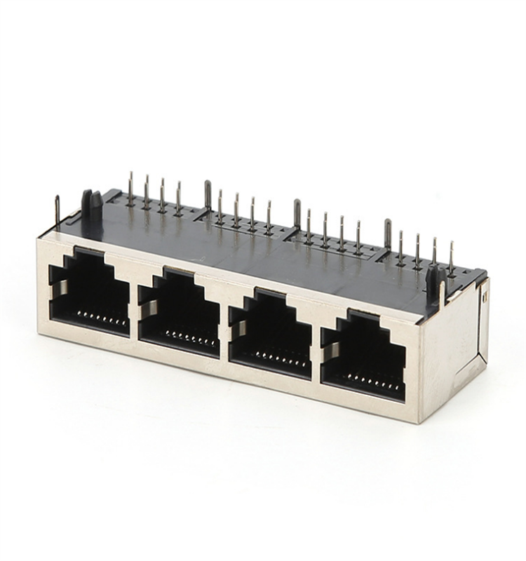 RJ45 разъем 1*4 8p8c 90 градусов dip сетевой порт разъем RJ45 разъем