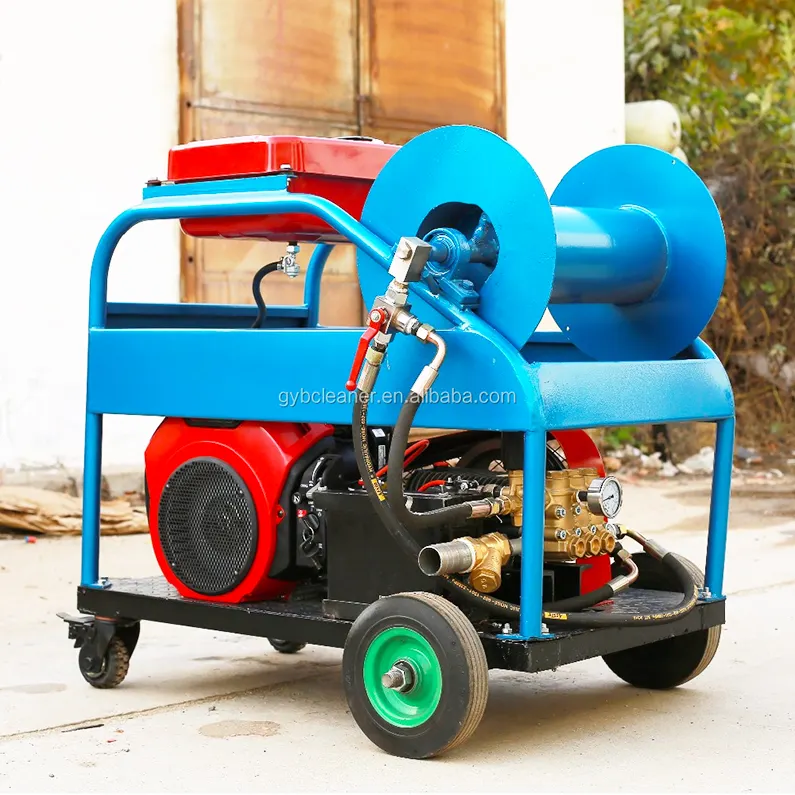 Municipal pipeline sewer drain pipe river dredging jet power high pressure washer water pipe cleaning machine