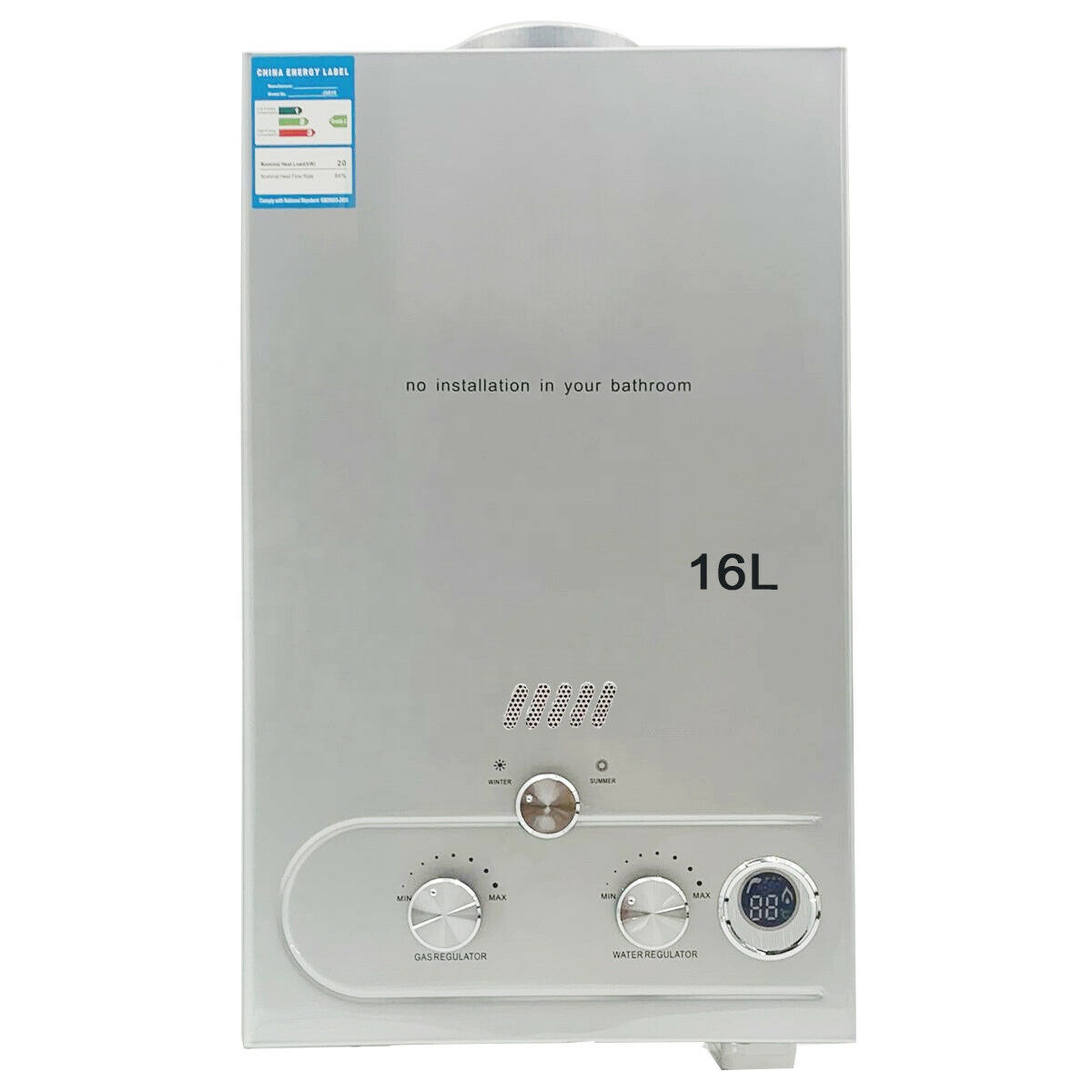16L 32KW настенный Tankless жидкий газ пропан горячей воды нагреватель с светодиодная (LED) контрольная