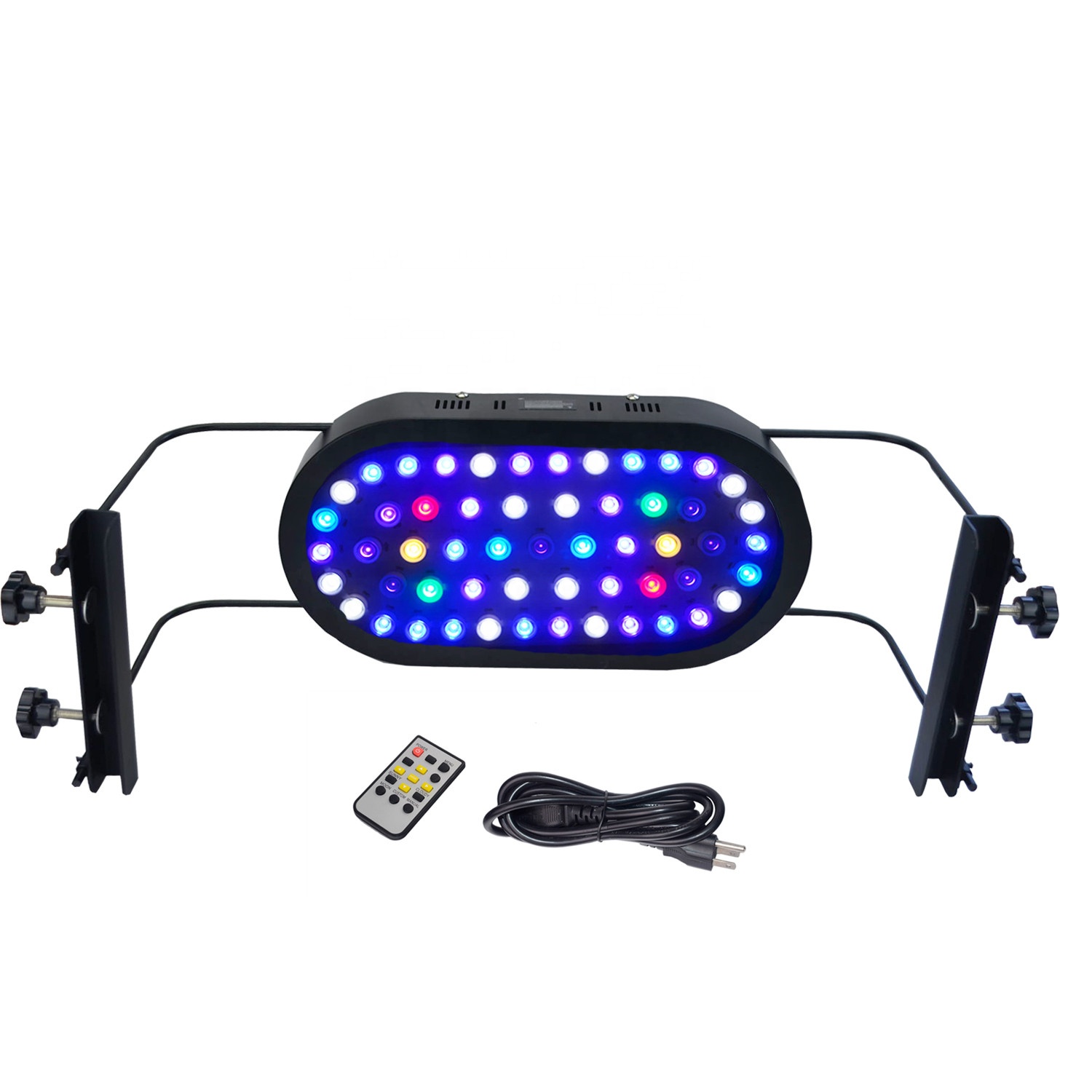 2021 new arrival LCD timmer remote control Sunrise Sunset Oval 165w full spectrum freshwater led aquarium lighting