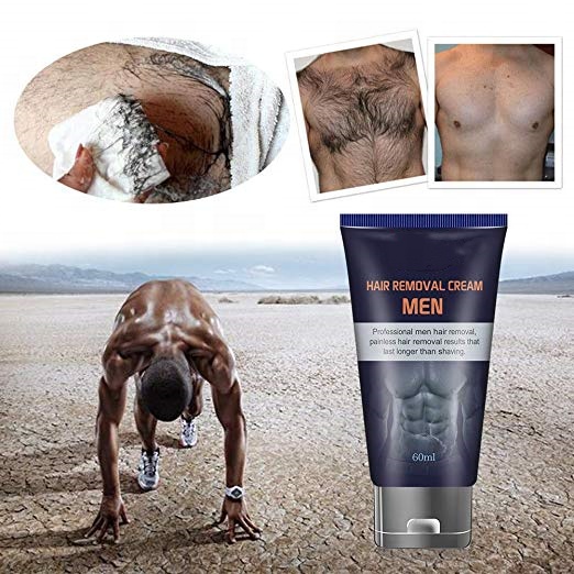 Private Label Hair Removal Cream for Men, Permanent Painless Depilatory Customized Whitening Cream Professional Remove Body Hair