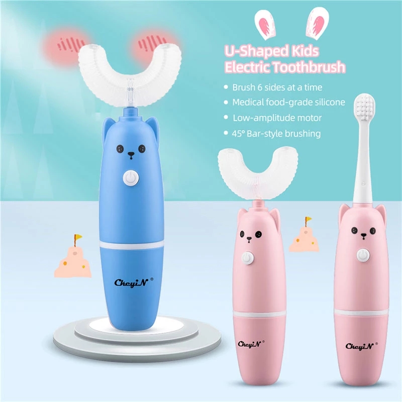 Ultrasonic Tooth Brush 360 clean X Pro Teeth Whitening For Children Waterproof Sonic Kids U Shaped Electric Toothbrush