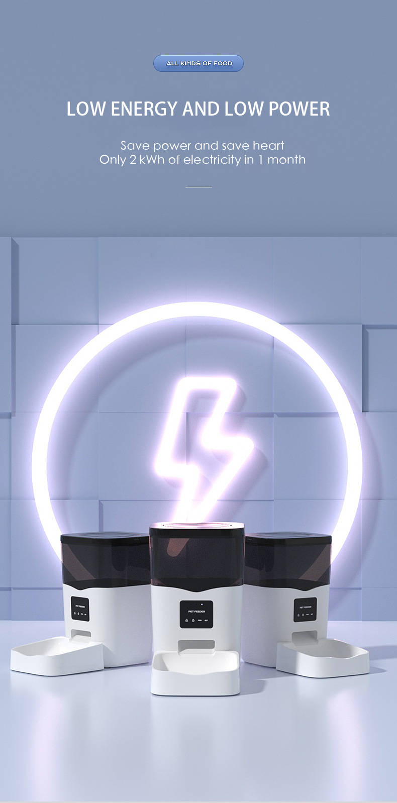 Amazon hot sale 3L cat dog automatic smart pet feeder camera smart pet food dispenser wifi animal feeder robot