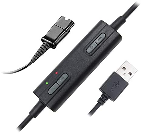 Соединитель U10 DA80 Plantronics QD (быстрое отключение) к USB-адаптеру с регулятором громкости, отключением звука для динамика и микрофона