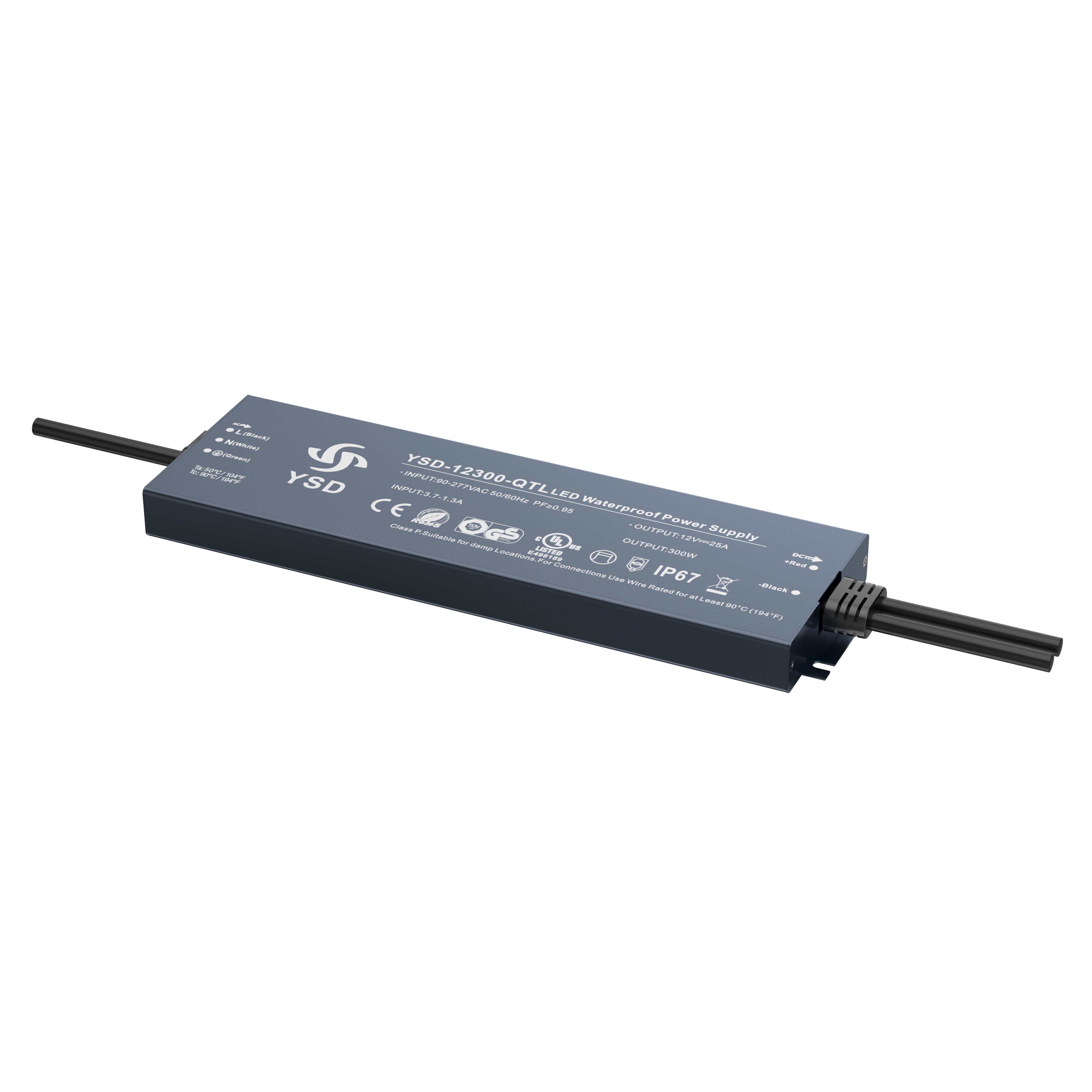 Высококачественный светодиодный драйвер 300 Вт 12 в 24 В UL TUV EMC EMI IP67 Светодиодный драйвер питания