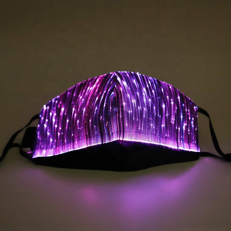 Новый DJ красочные Рождество Хэллоуин LED мигающая маска Оптическое волокно LED Rave маска для вечеринки для клуба фестиваля