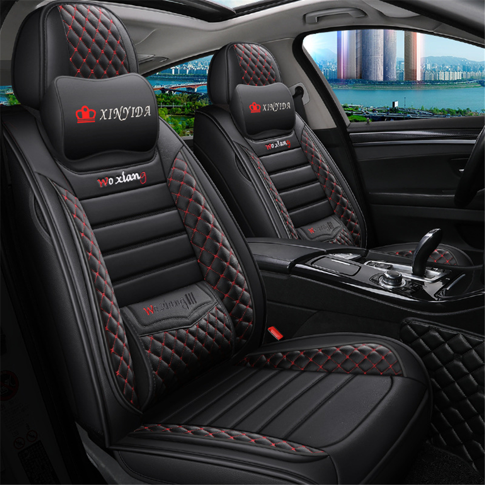 CNWAGNER Luxury Universal Leather linen Auto Car Seat Cover full Seat Cover Cushion
