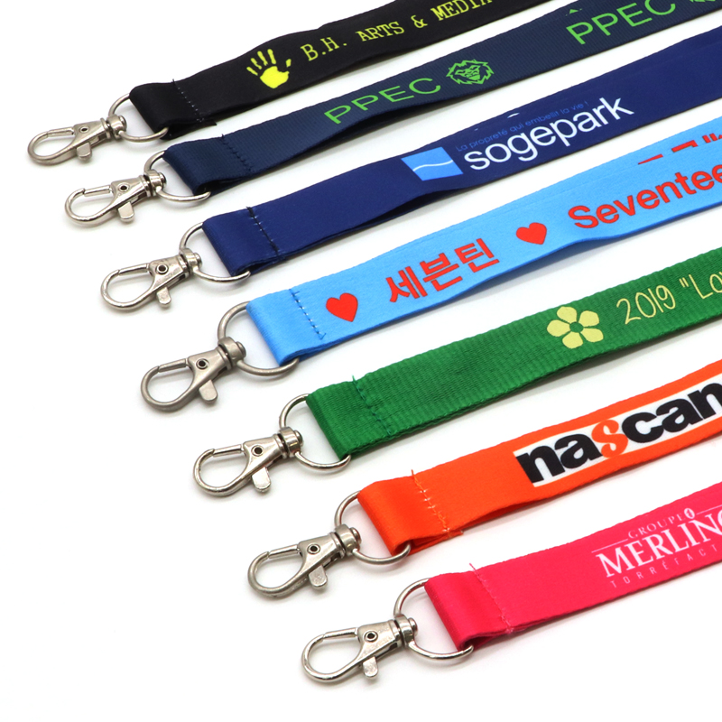 Custom Printed Neck Polyester Lanyard Keychain Lanyard Shoe Desing With Polka Dot
