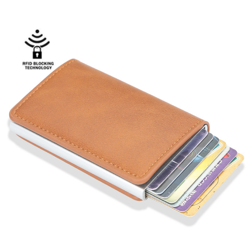 2021 Latest Hot Selling RFID Card Holder For Men Women Aluminum Pop Up Bank Card Purses Brand New Fashion Card Bag Wallet