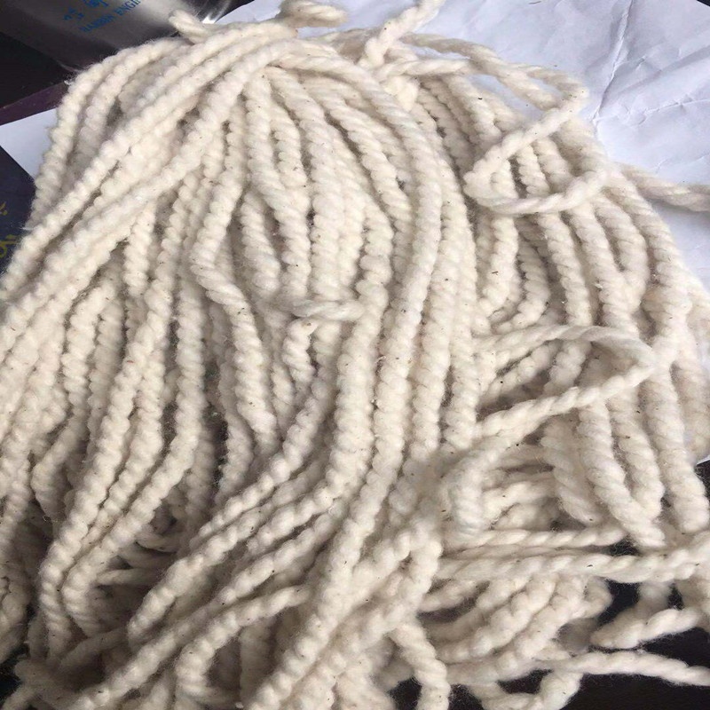 Фабрика поставляет хлопок Швабра пряжа 0.5s/2ply белый цвет трения спиннинг