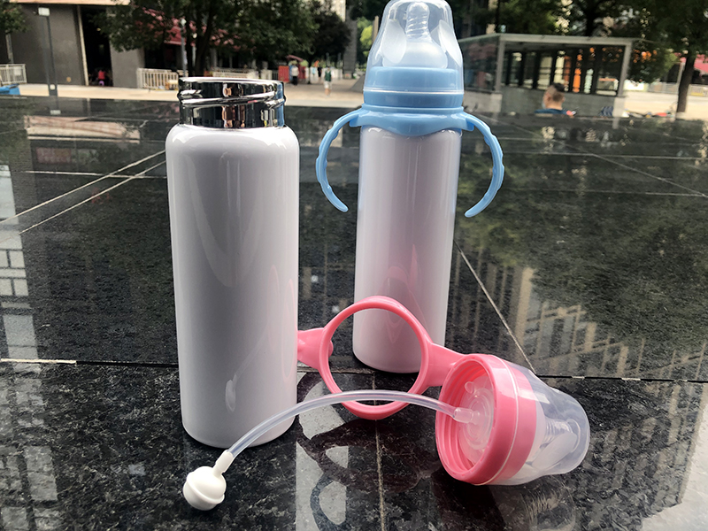 wholesale 8oz sublimation tumbler stainless steel double walled sublimation blanks baby feeding bottle with handle