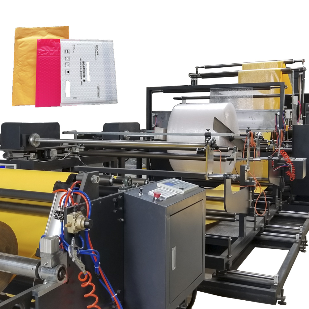 2021 tongyi Fully automatic Plastic Kraft Bubble Mailer Padded Envelope Making Machine