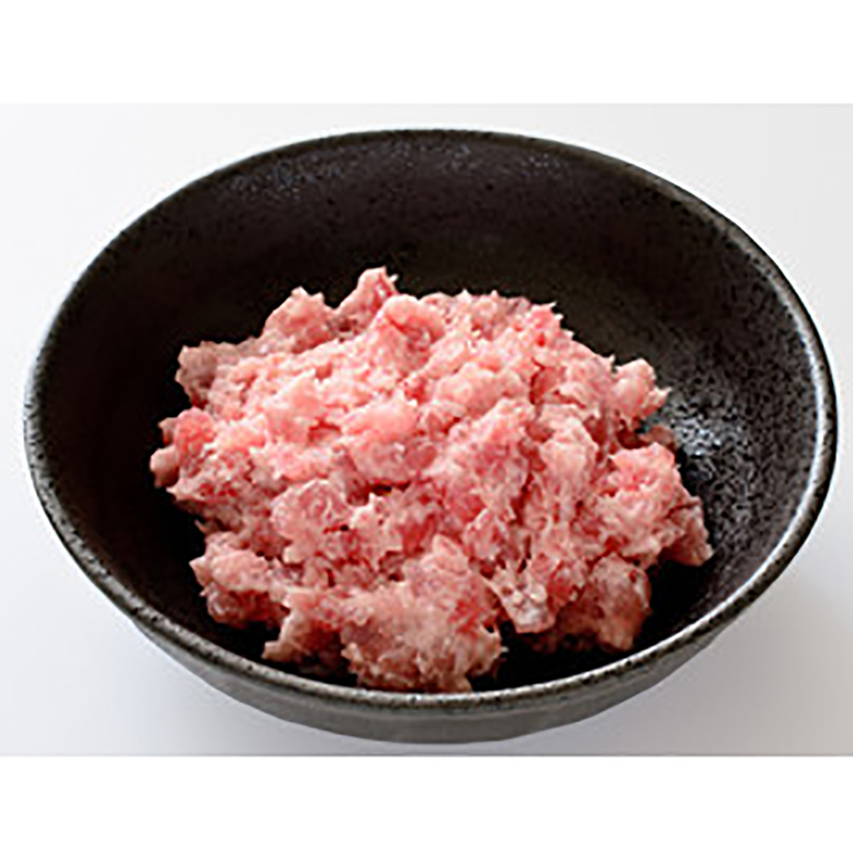 Sushi sashimi minced raw yellowfin albacore bigeye tuna fish frozen seafood for gunkanmaki